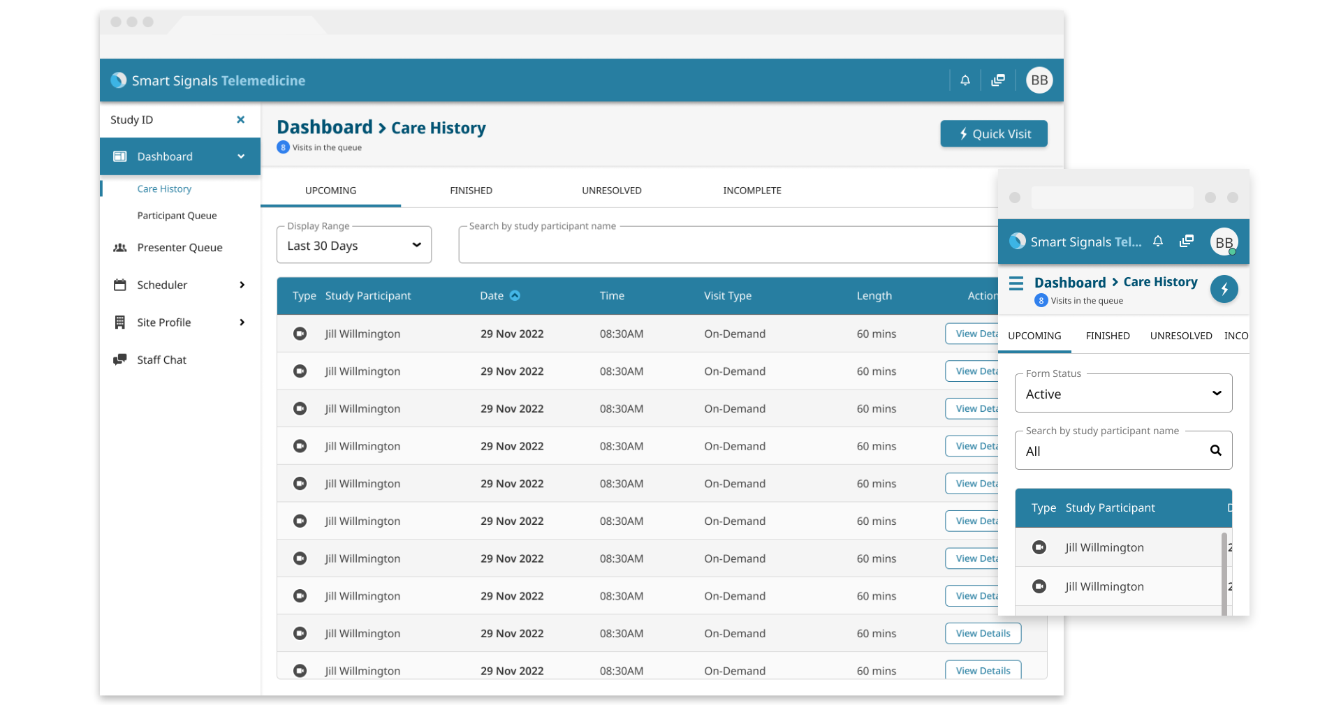 Signant Health - TeleMedicine Redesign Image